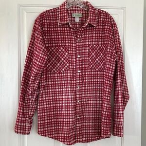 Vintage Haband Pearl Snap Flannel Western Plaid Shirt L